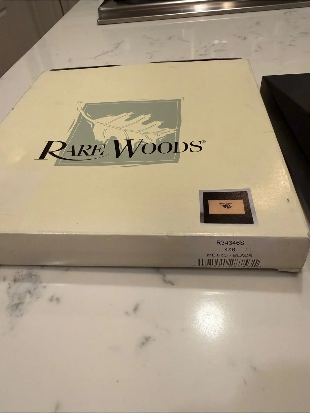 Rare Woods Metro Black Wood Picture Frame 4x6 NIB Modern Photo Frame